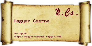 Magyar Cserne névjegykártya
